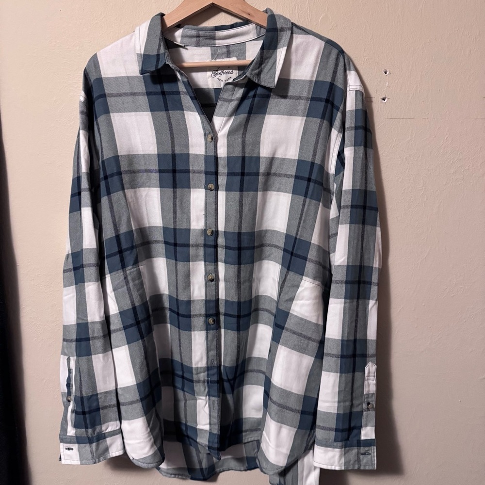 Jachs Girlfriend New York button down flannel top Size XXL